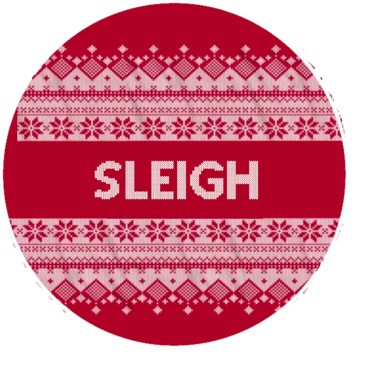 Sleigh festive badge