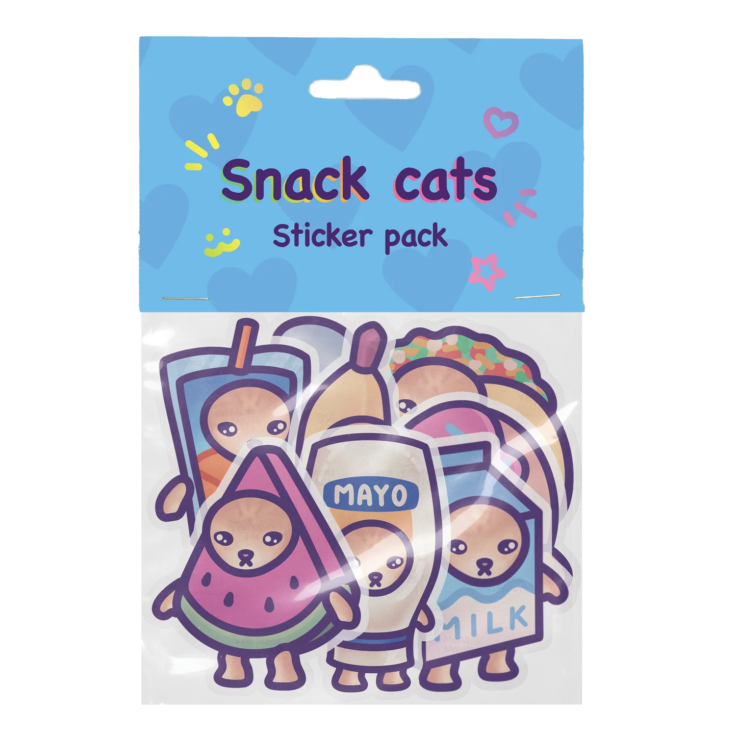 Snack Cats Sticker Pack