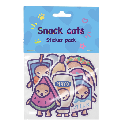 Snack Cats Sticker Pack