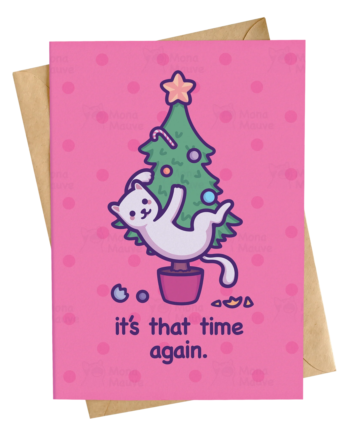 It's That Time Again Funny Cat Christmas Card
