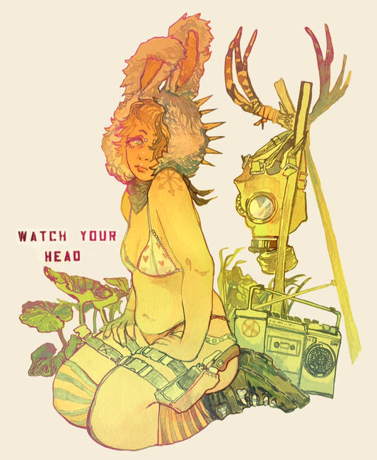 Watch Your Head sticker