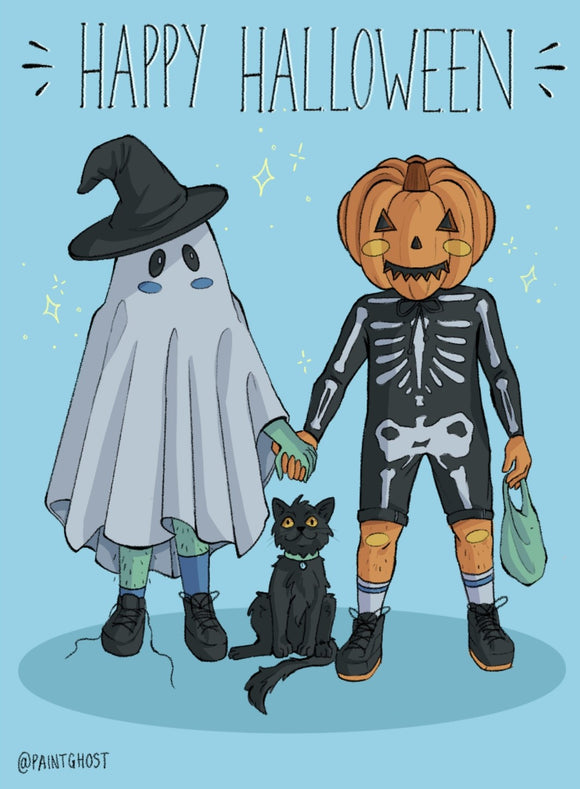 Happy Halloween greetings card