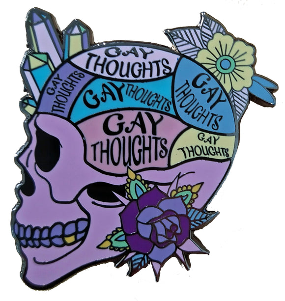Gay Thoughts enamel pin badge