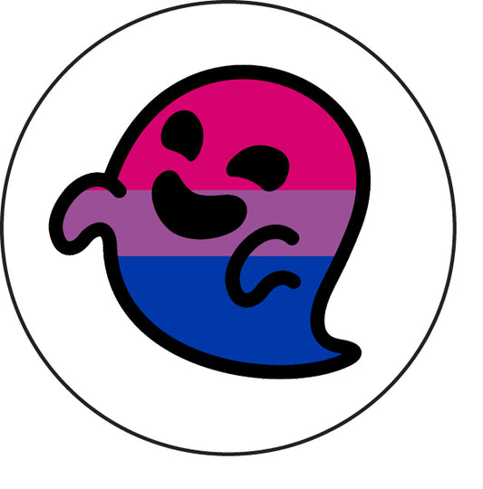 Bisexual Flag Gaysper Gay Ghost Badge