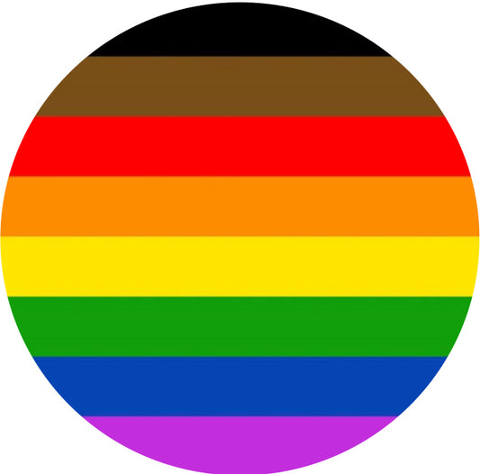 Pride Flag (Black & Brown Stripes) Badge