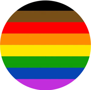 Pride Flag (Black & Brown Stripes) Badge