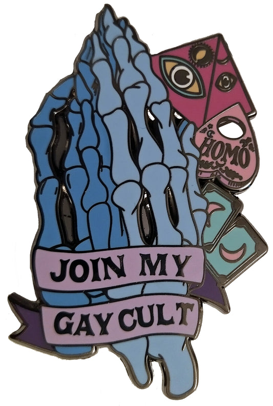 Join My Gay Cult enamel pin badge