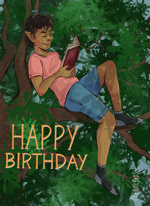 Elftree Happy Birthday greetings card