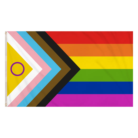 Intersex Inclusive Pride Progress Rainbow Flag