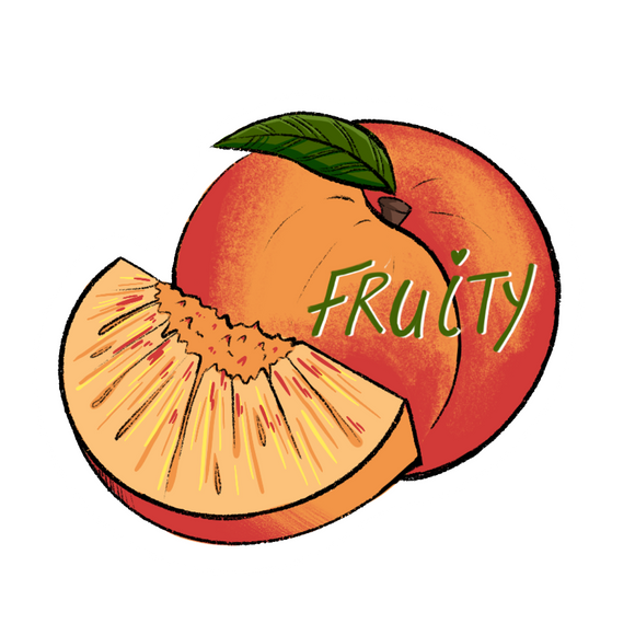 Fruity Peach Sticker