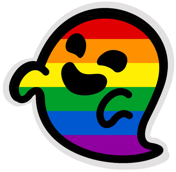 Rainbow Pride Gaysper Ghost Sticker