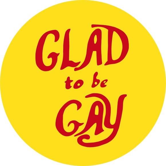 Glad To Be Gay Retro Sticker