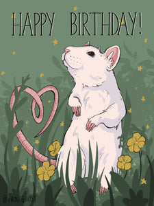 Happy Ratty Birthday greetings card