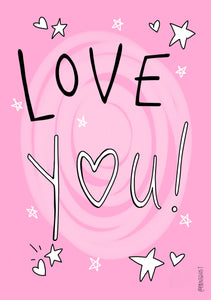Love You! greetings card