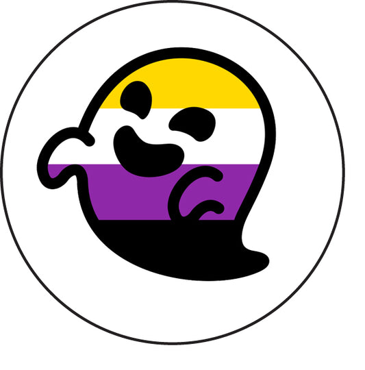 Non-Binary Flag Gaysper Gay Ghost Badge