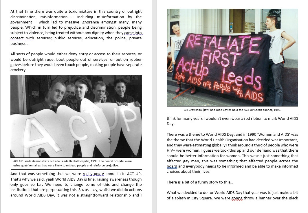 AIDS: Reflections on a Crisis Zine by Joe Tanzer and Nicola Hargrave