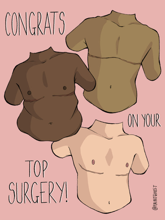 Congrats On Your Top Surgery! greetings card